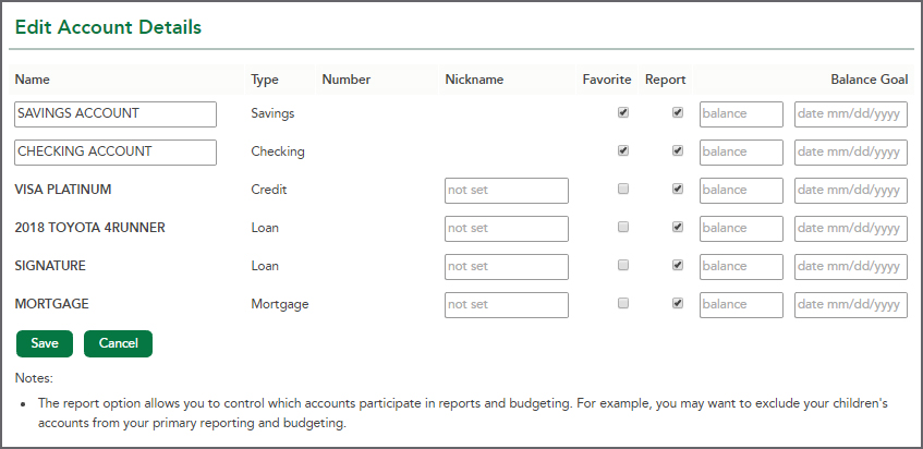 Edit Account Details