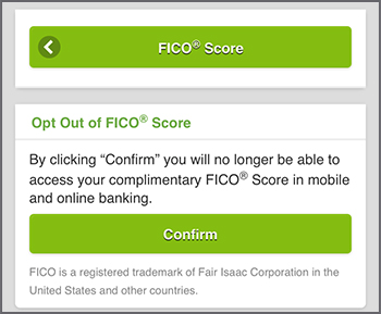 Opt Out of FICO Score page