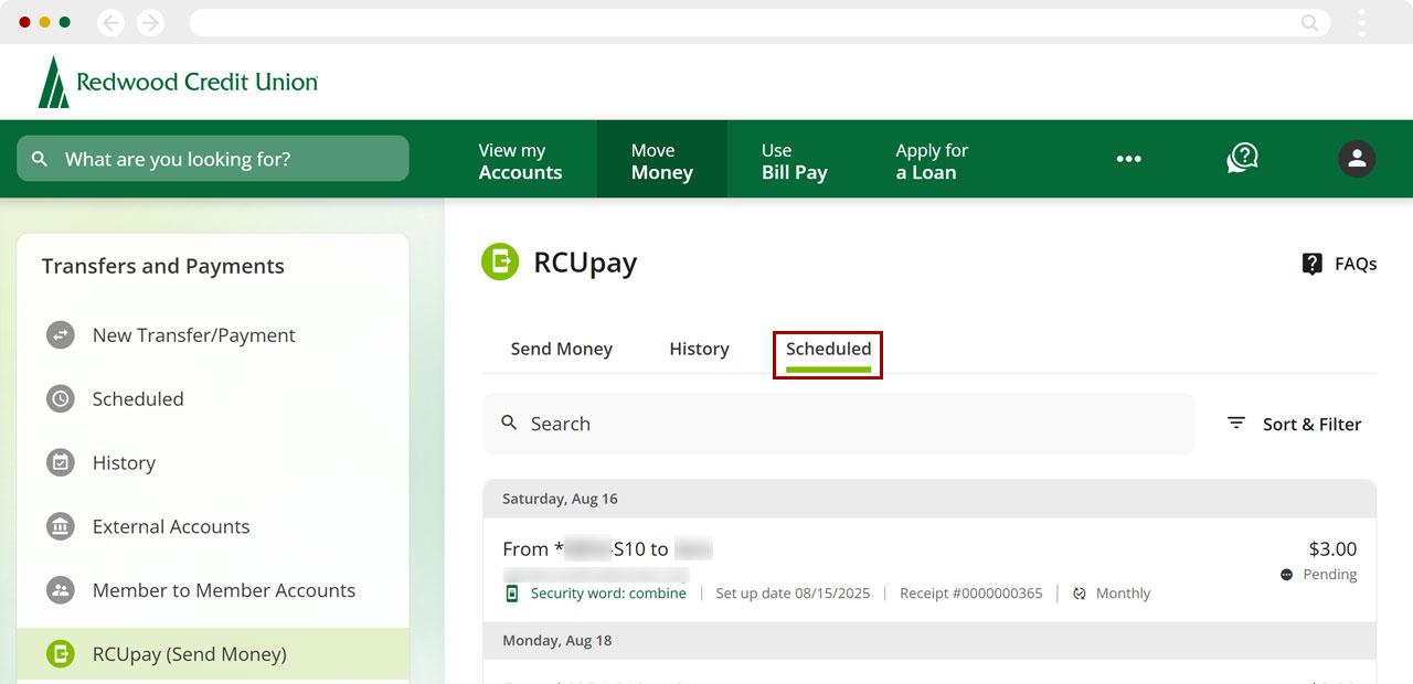 Find your RCUpay security word in desktop, step 3