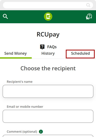 Find your RCUpay security word in mobile, step 4