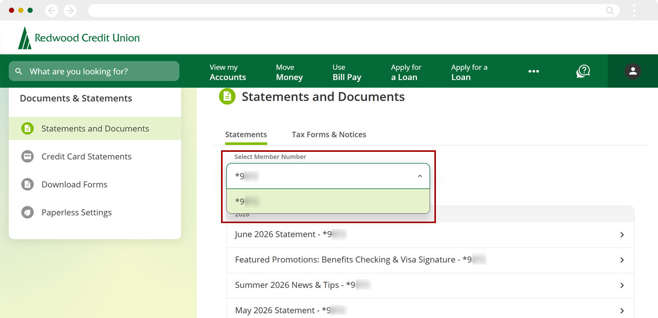 View eStatements in desktop, step 3