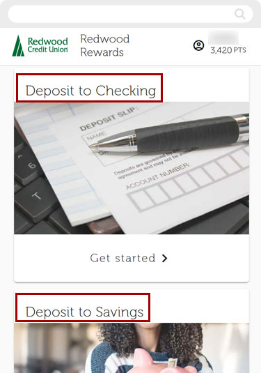 Redwood Rewards redeem cashback mobile step 3