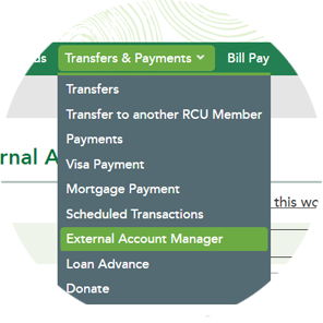 Add Account via transfers