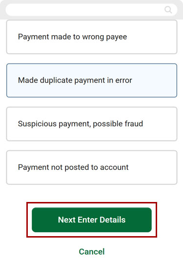 Bill Center: How to Submit a Research Request mobile step 10