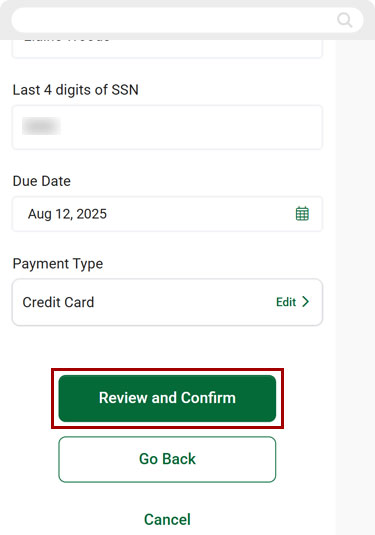 Bill Center: How to Submit a Research Request mobile step 13