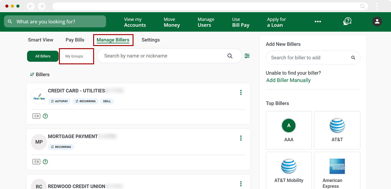 Bill Center: How to create a group desktop step 2
