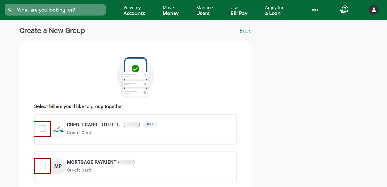 Bill Center: How to create a group desktop step 4