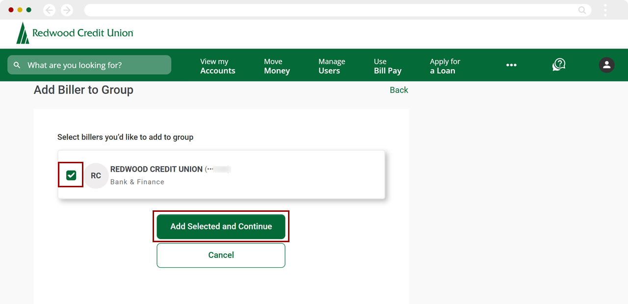 Bill Center: How to edit a group desktop step 8