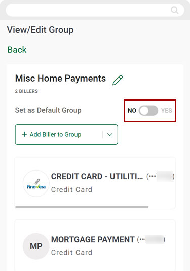Bill Center: How to edit a group mobile step 6