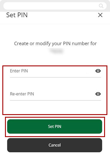 Changing my credit/debit card PIN mobile step 6