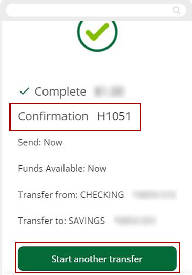 Transfer funds between my RCU accounts mobile step 8