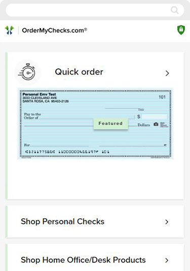 reorder checks for my RCU checking account mobile step 4