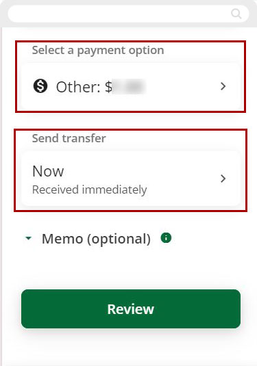 Transfer funds between my RCU accounts mobile step 4
