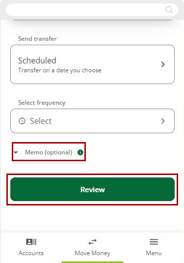 How to schedule a recurring payment mobile step 6