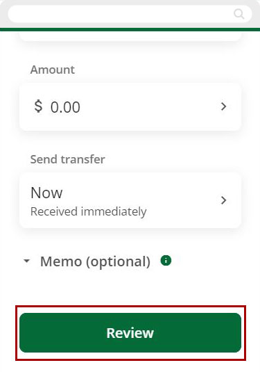 Transfer funds between my RCU accounts mobile step 6