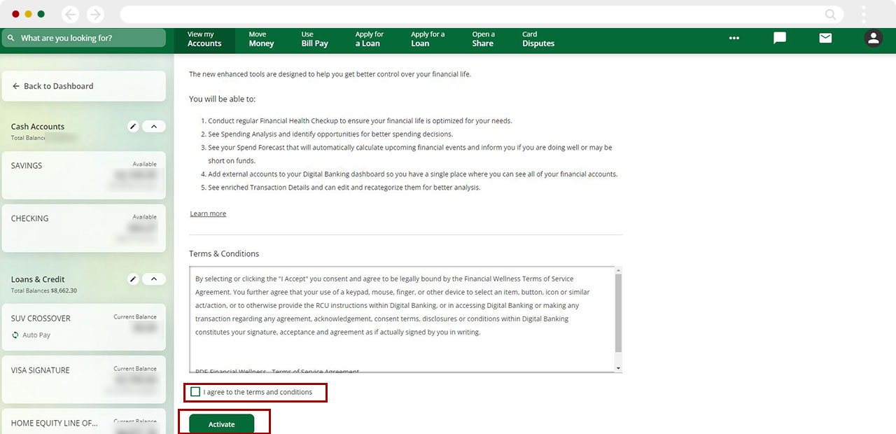 How to conduct a spending analysis with digital banking desktop step 2