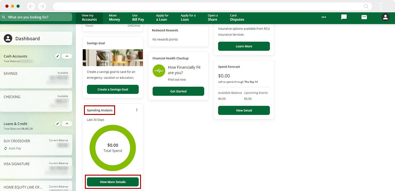 How to conduct a spending analysis with digital banking desktop step 4