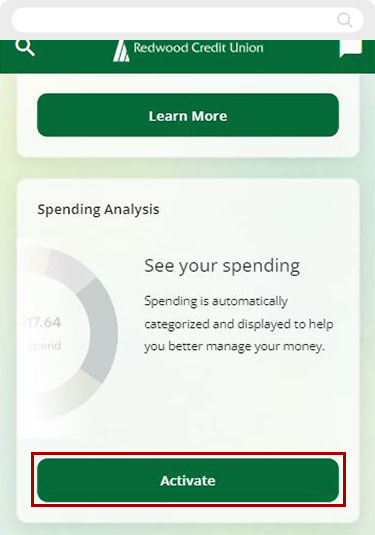 How to conduct a spending analysis with digital banking mobile step 2
