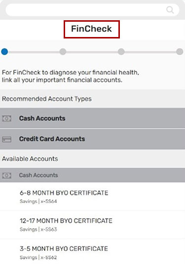 How to use financial health check up mobile step 5