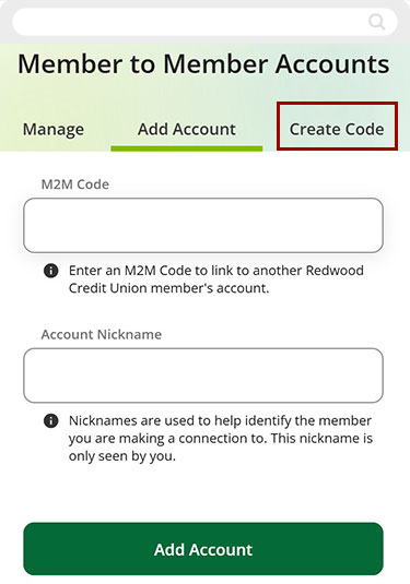 Creating M2M codes in mobile, step 3