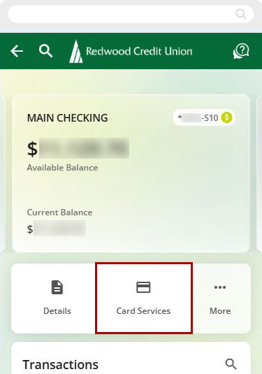 How to view my digital card in digital banking mobile step 2