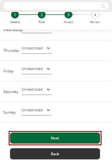 Adding a User Mobile step 9