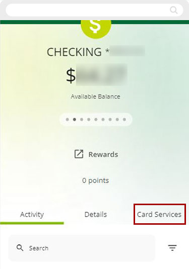 How to view my digital card in digital banking mobile step 2