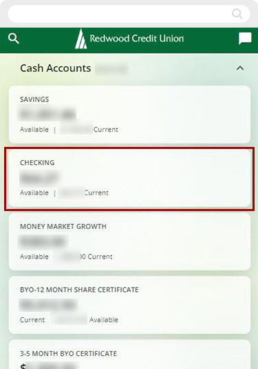 Adding a tag to transactions in digital banking mobile step 1