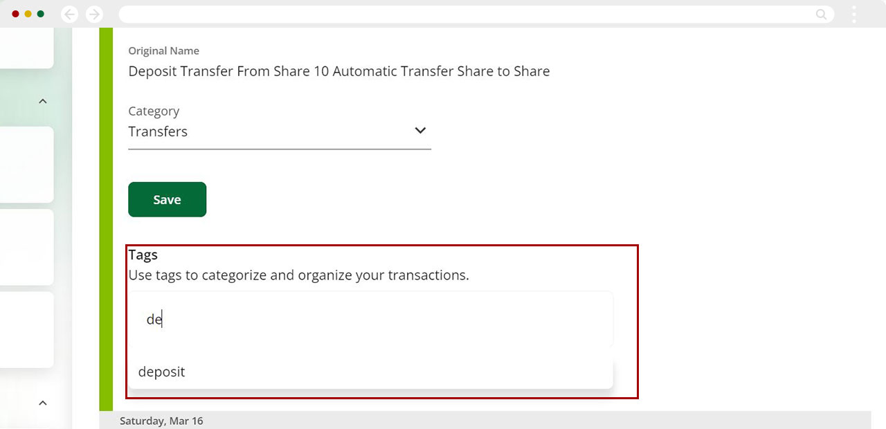 Creating a new ag a transaction in digital banking desktop step 4