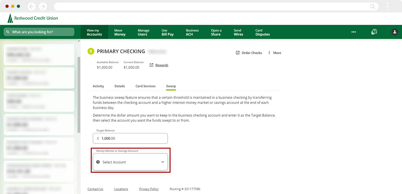 Create business sweep in desktop step 5