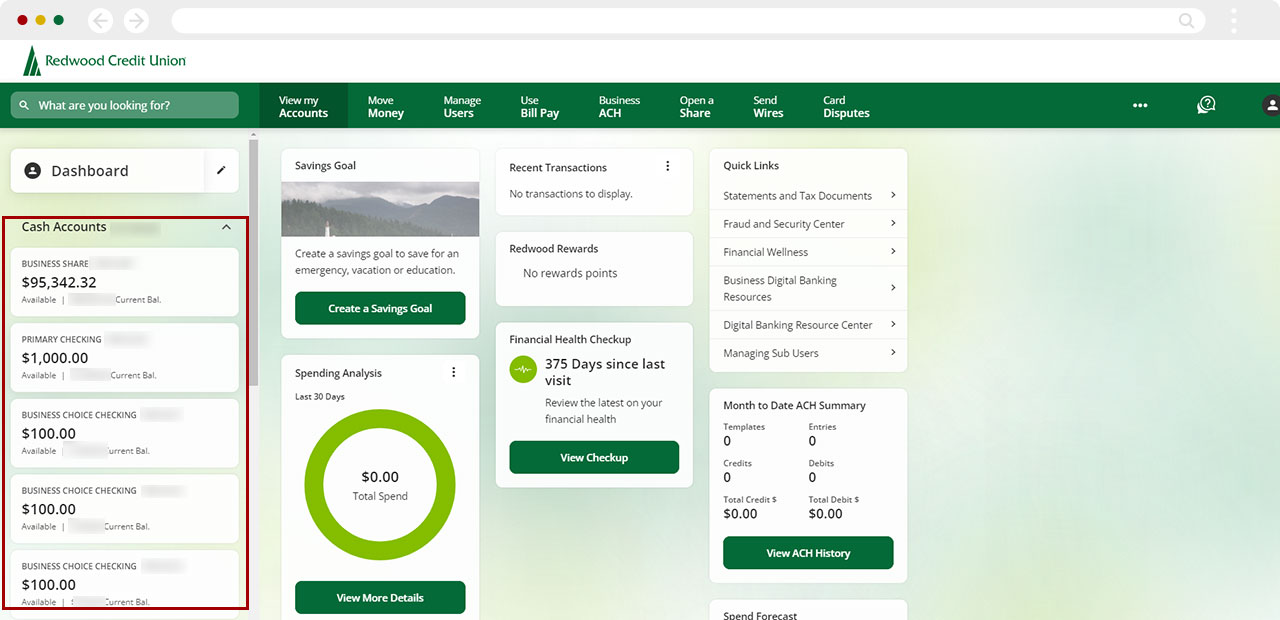Dashboard create business sweep in desktop step 3