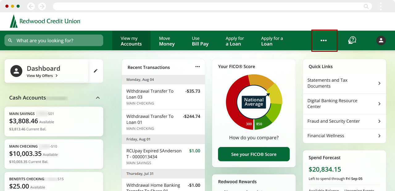 Disputing a card transaction on desktop, step 2