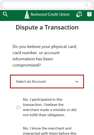 How do I dispute a transaction in mobile, step 3