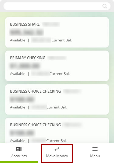 Move Money method create a sweep mobile, step 1