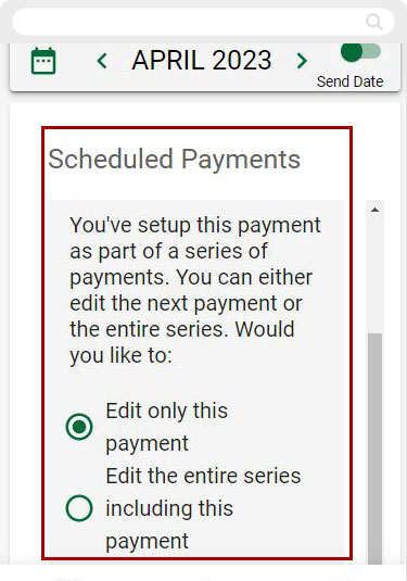 Bill Pay: How to Edit/Delete Payment mobile step 5