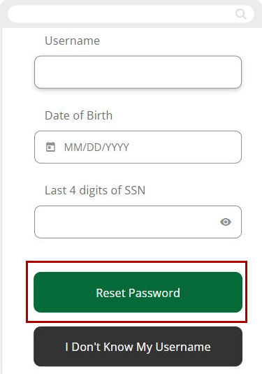 How do I change or reset my digital banking password mobile step 3