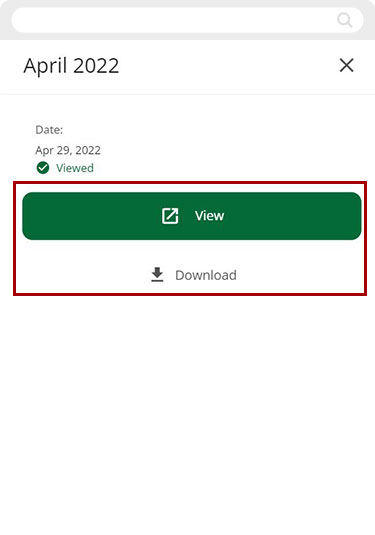 How do I print e-Statements and adjust the font size mobile step 4