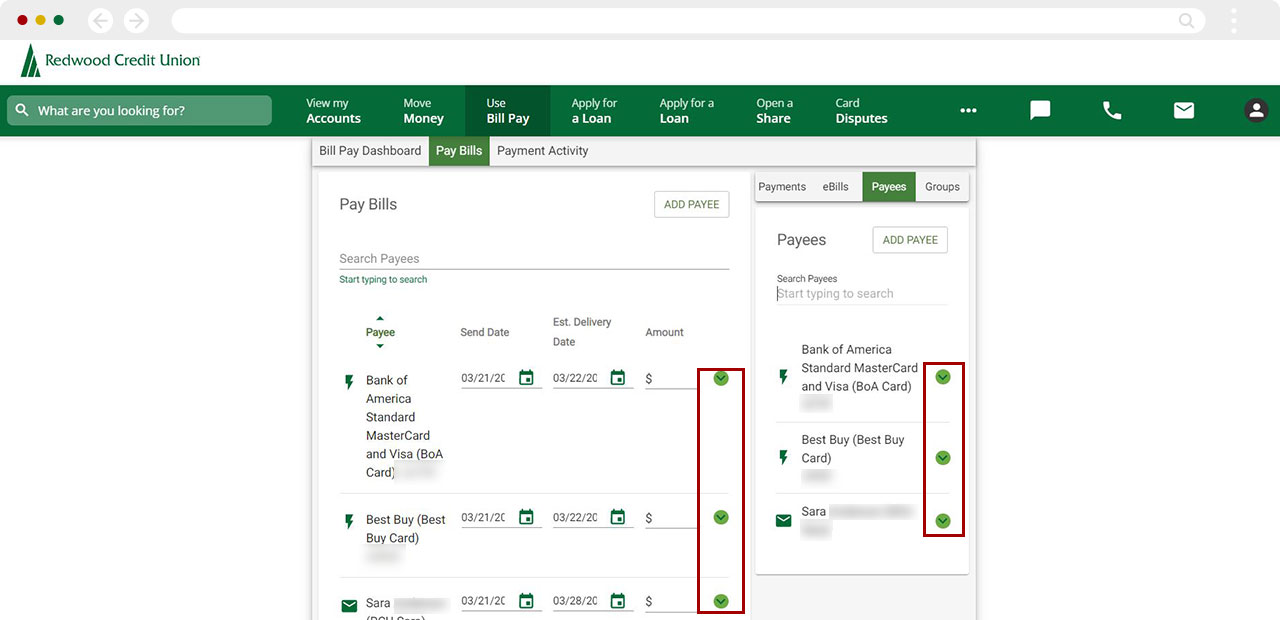 How can I verify or edit my payee's information in Bill Pay desktop step 2