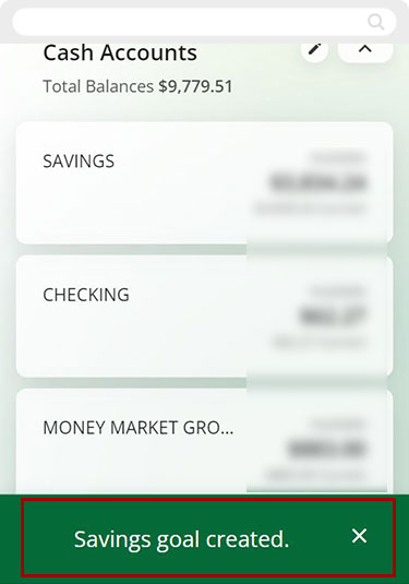 add savings goals to my account in digital banking mobile step 6