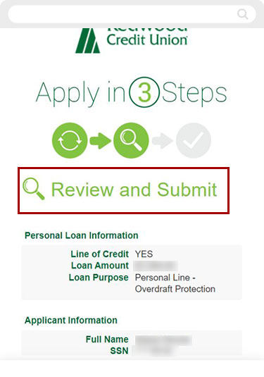 Increase my existing overdraft line of credit mobile step 8