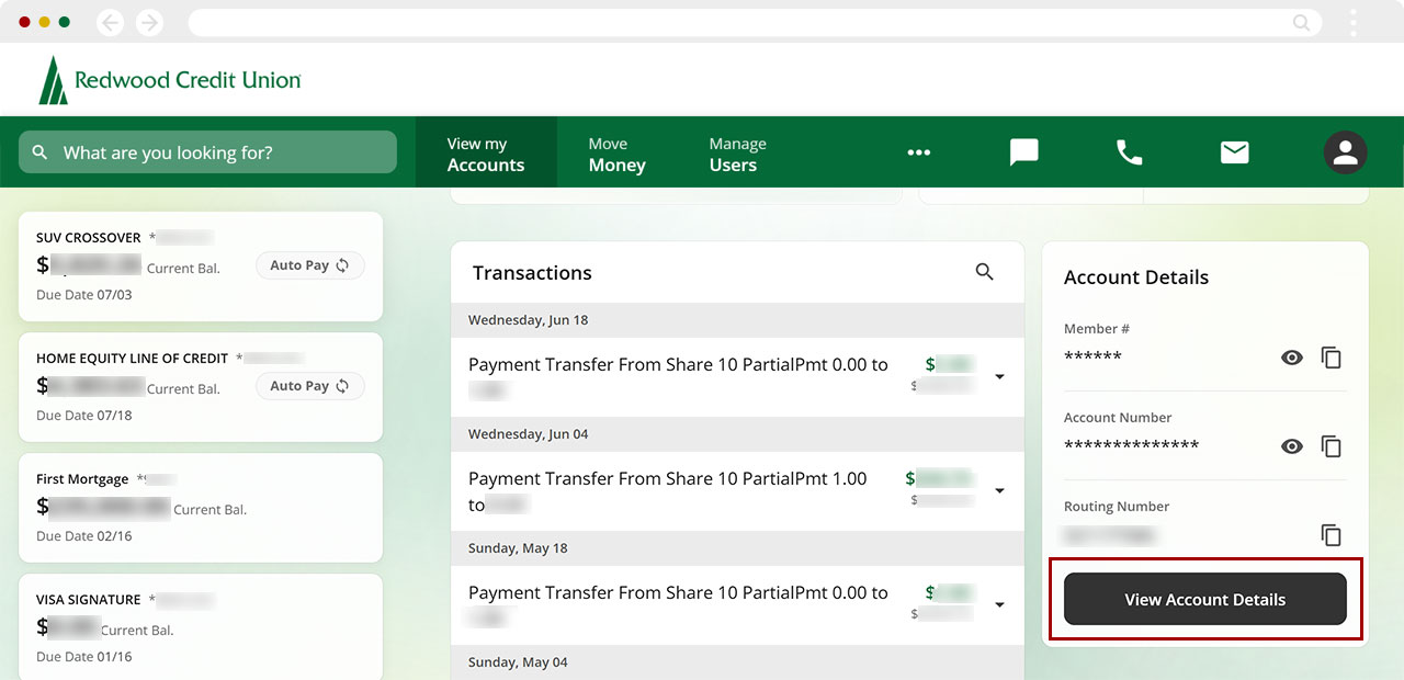 Check Current Rate in digital Banking desktop step 2
