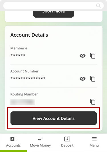 Check Current Rate in digital Banking mobile step 2