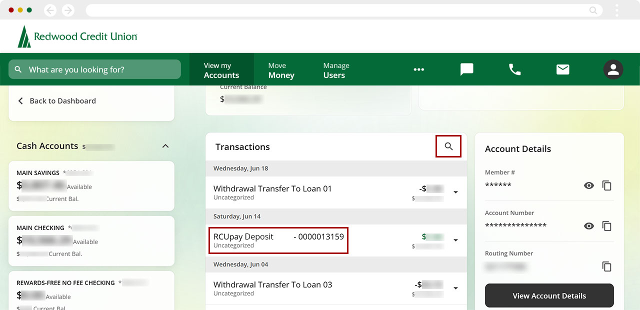 Check if my direct deposit was posted desktop step 4