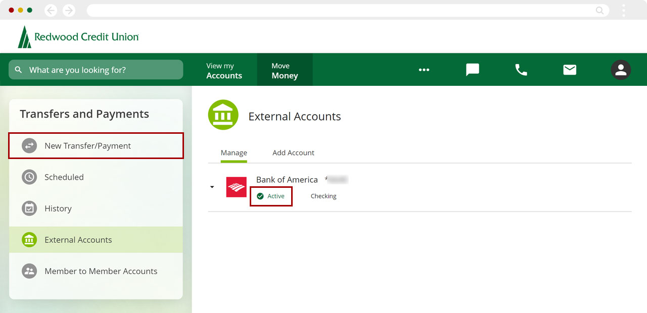 Verifying account with micro deposits in desktop, step 4