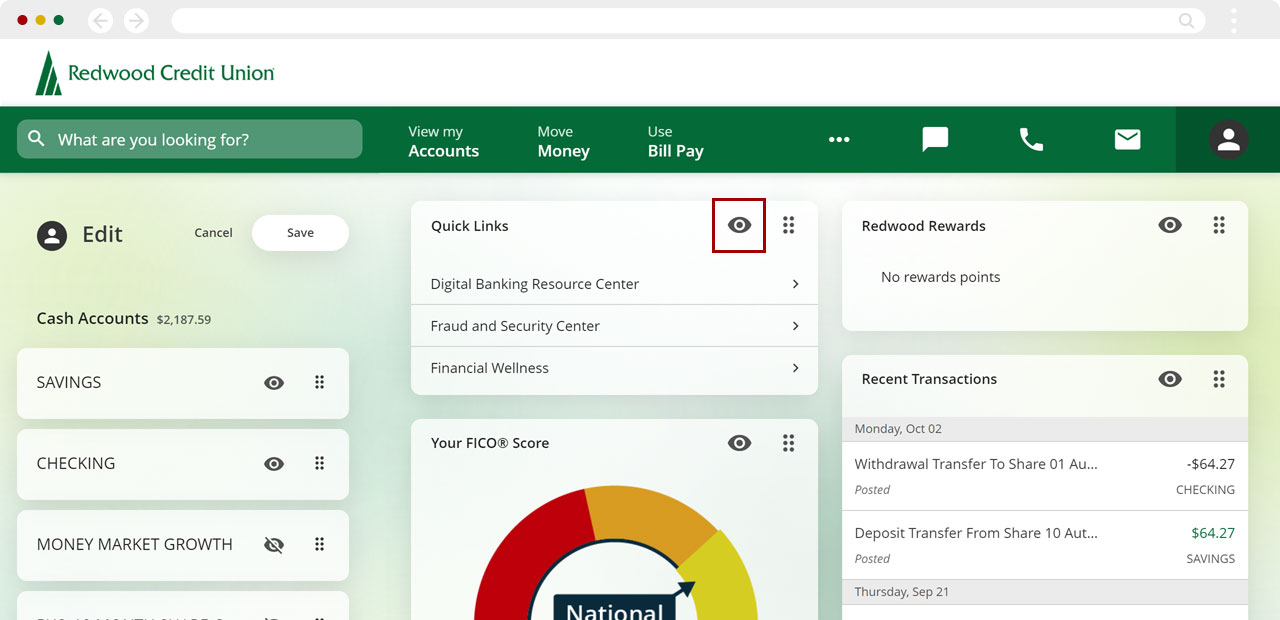 Customize your dashboard on desktop, step 2