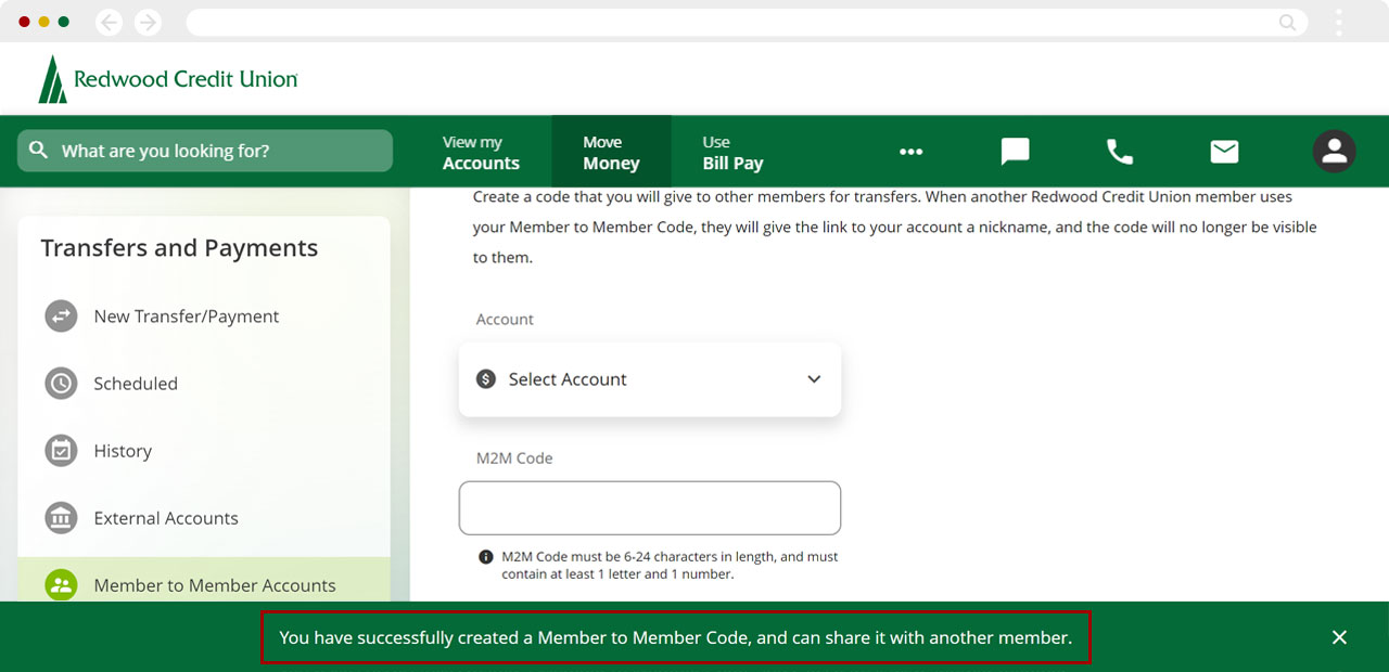 Creating M2M codes in desktop, step 6