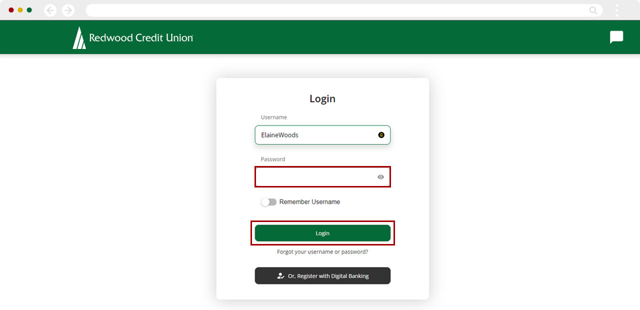 Switch a single account to the new RCU digital banking in desktop, step 5