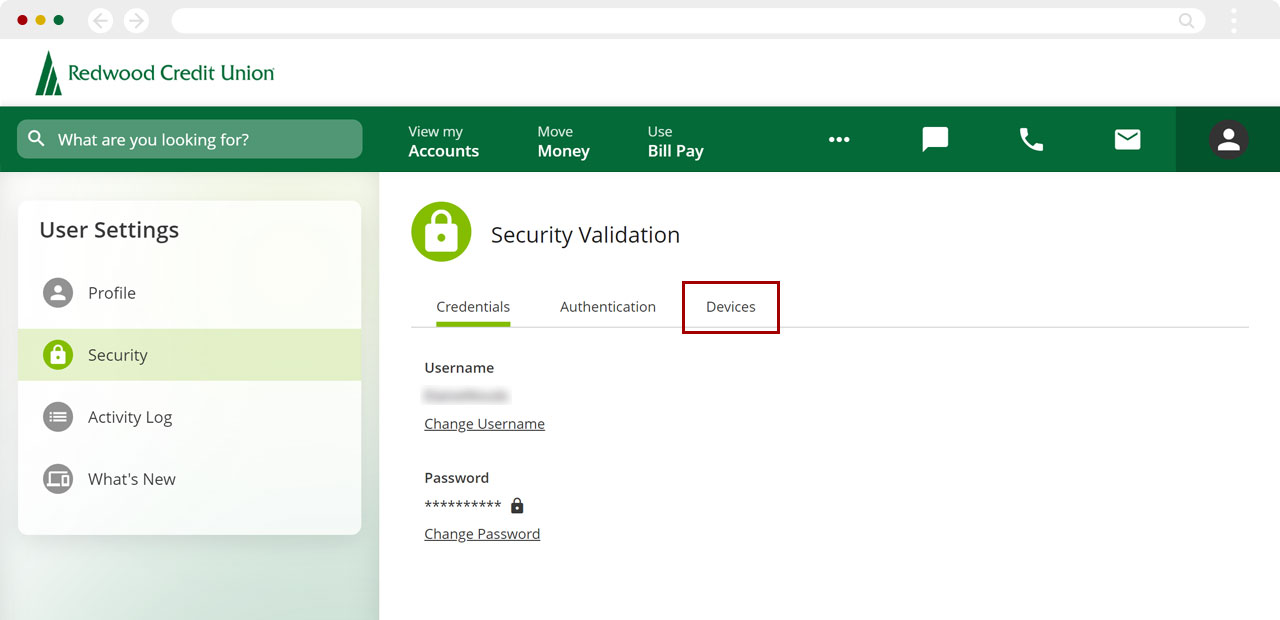 View, adjust, and/or delete devices used in desktop, step 3