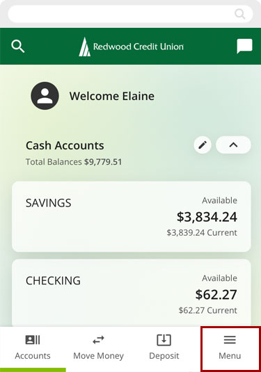 Setting up groups in bill pay in mobile, step 1
