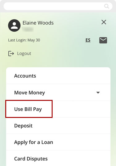 Setting up groups in bill pay in mobile, step 2